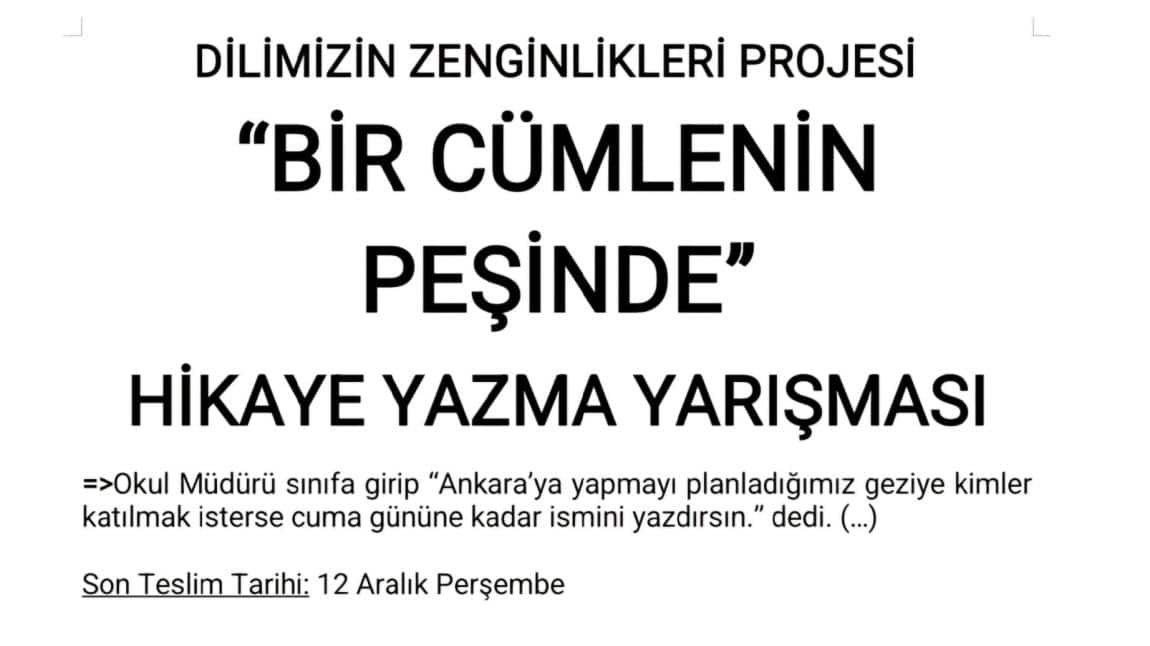 BİR CÜMLENİN PEŞİNDE